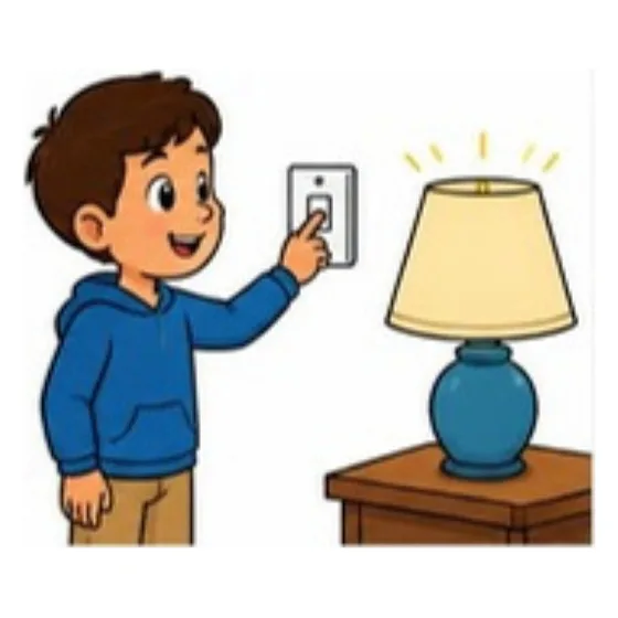 Turn on the light.